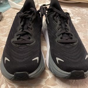 Hoka Women's Black White soles Athletic Shoes Sneakers 8
